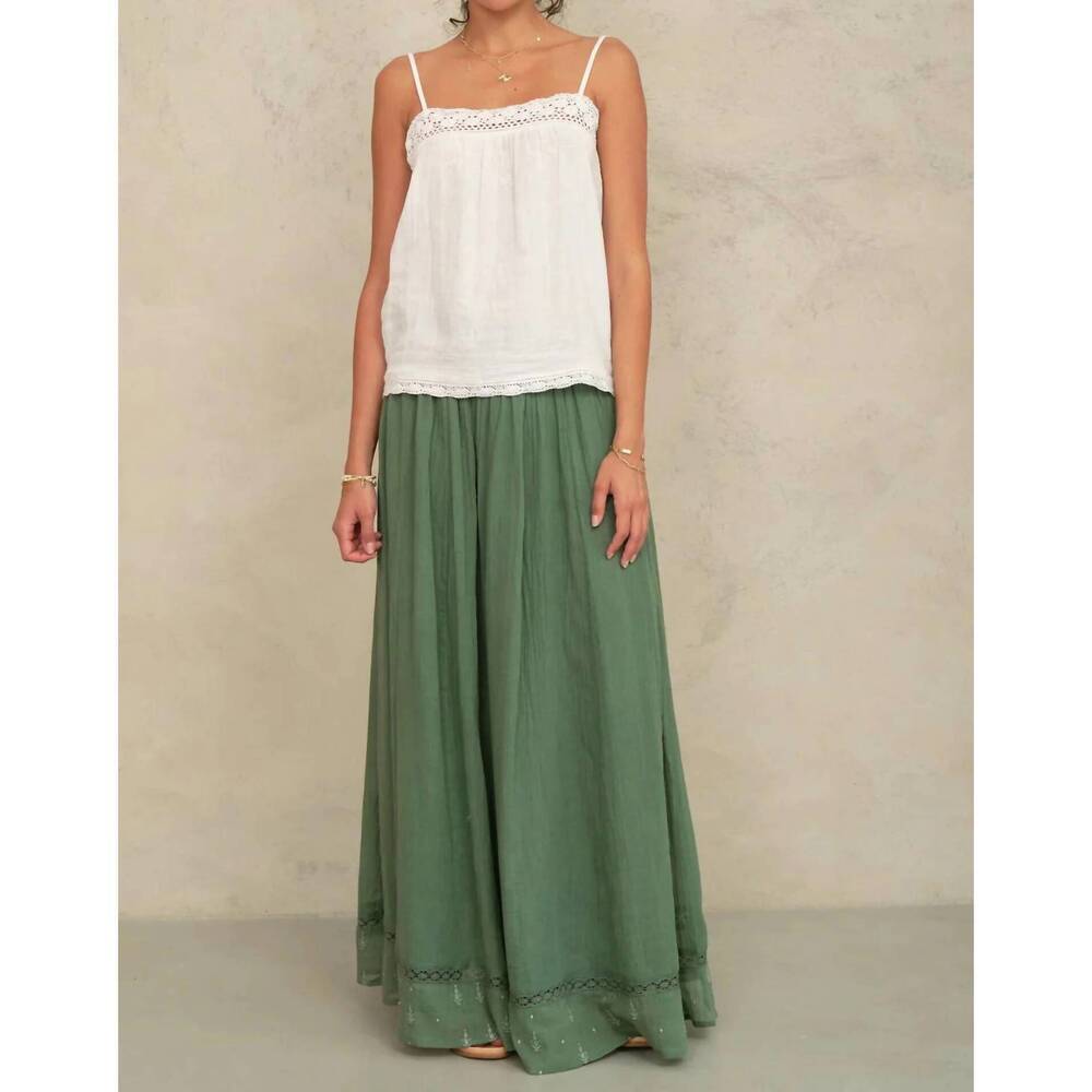 NEW M.A.B.E. seri maxi skirt in green